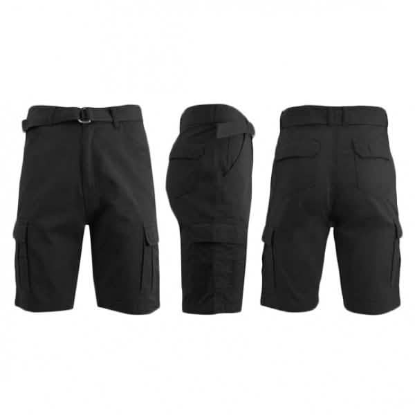 Men's 100% Cotton Belted Cargo Shorts - Assorted Colors and Sizes by DailySale