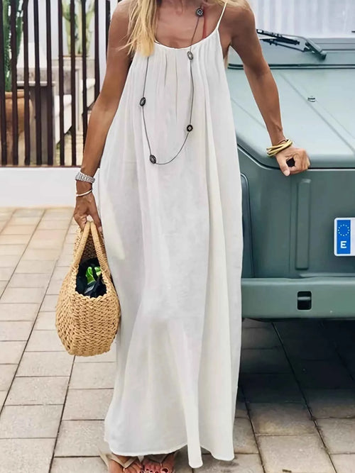 Backless Scoop Neck Maxi Dress by Wild and Free Boutique