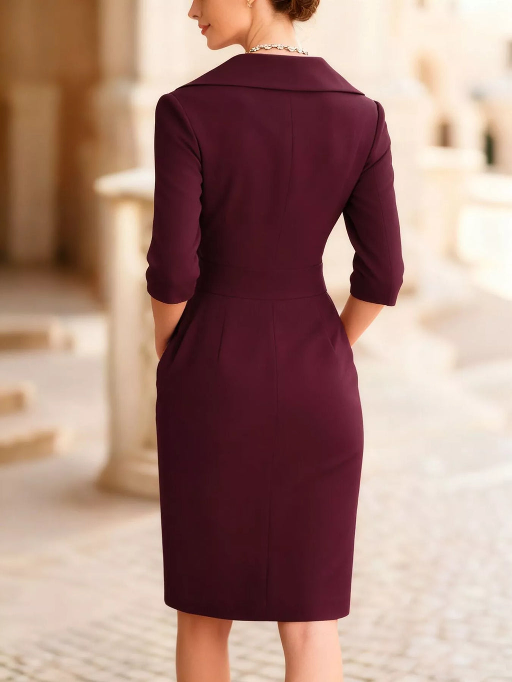 Surplice Long Sleeve Dress by Shopiebay