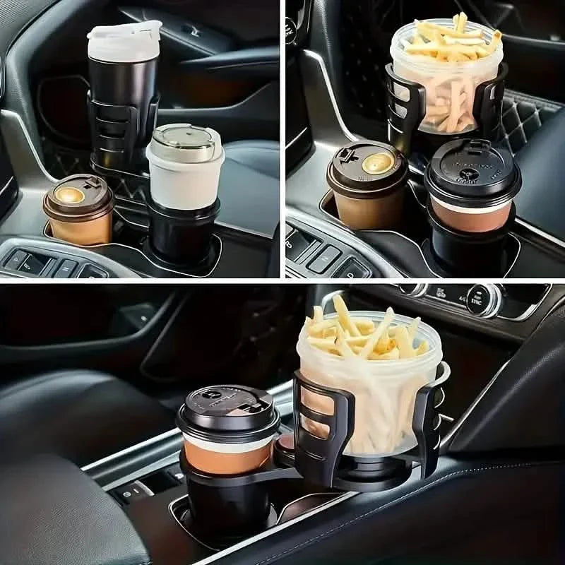 Car Adapter Adjustable Multifunctional Dual Cup Holder With Phone Holder Aromatherapy Organizer by DailySale