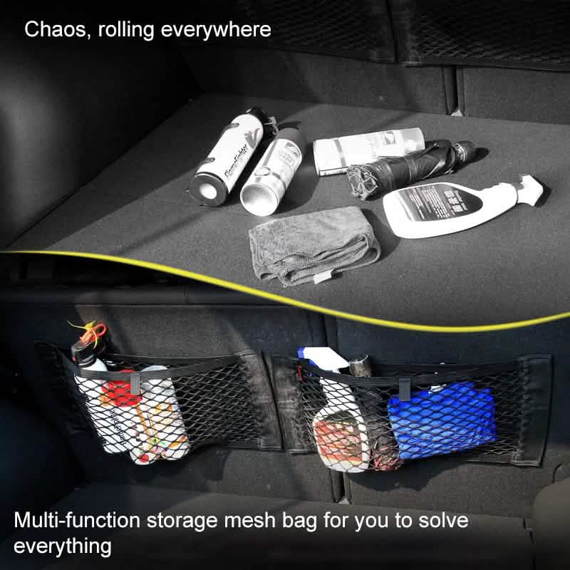 Car Back Rear Mesh Trunk Seat Elastic String Net Magic Sticker Universal Storage Bag by DailySale