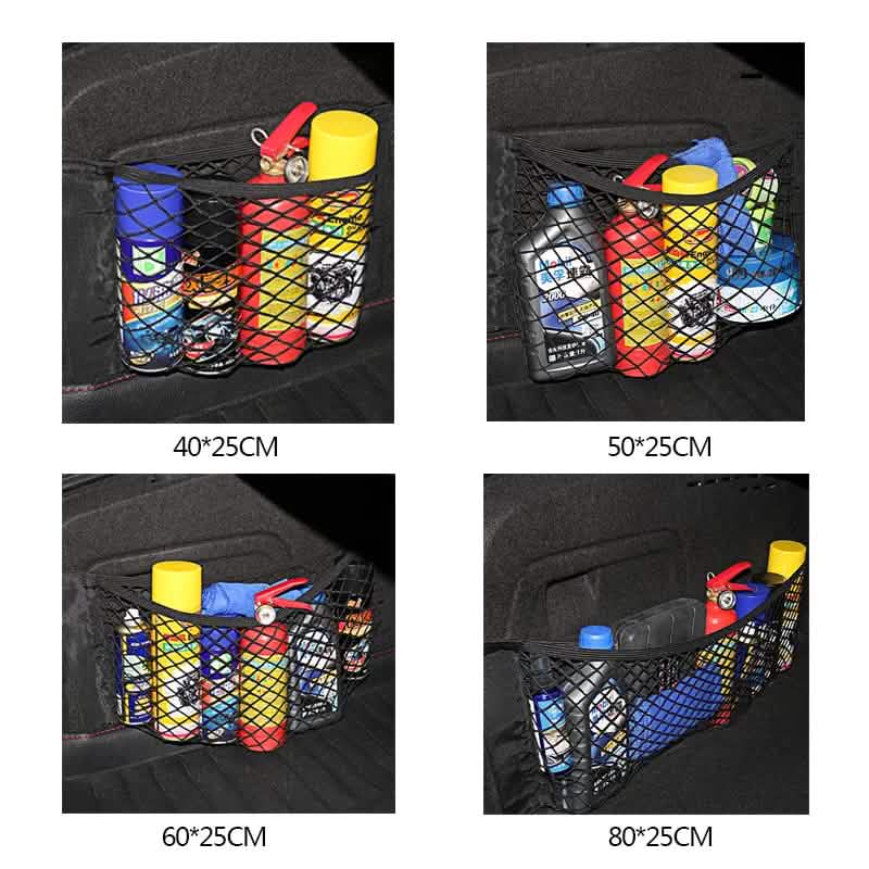 Car Back Rear Mesh Trunk Seat Elastic String Net Magic Sticker Universal Storage Bag by DailySale