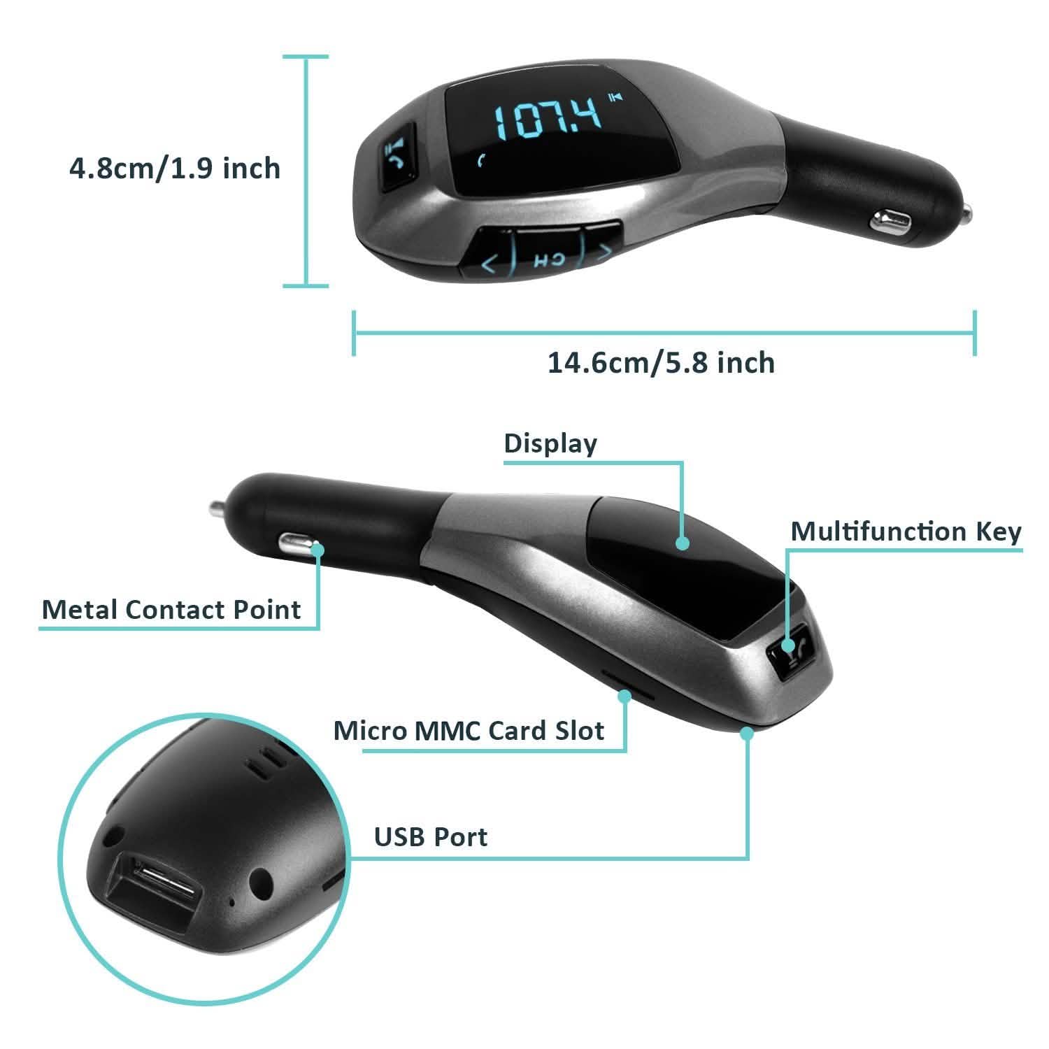 Car FM Wireless Transmitter USB Charge by DailySale