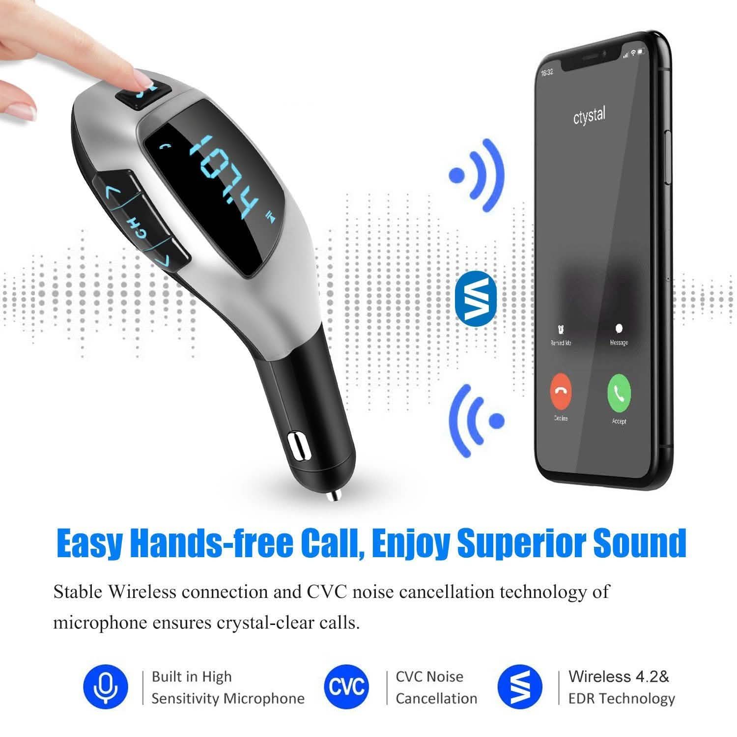 Car FM Wireless Transmitter USB Charge by DailySale
