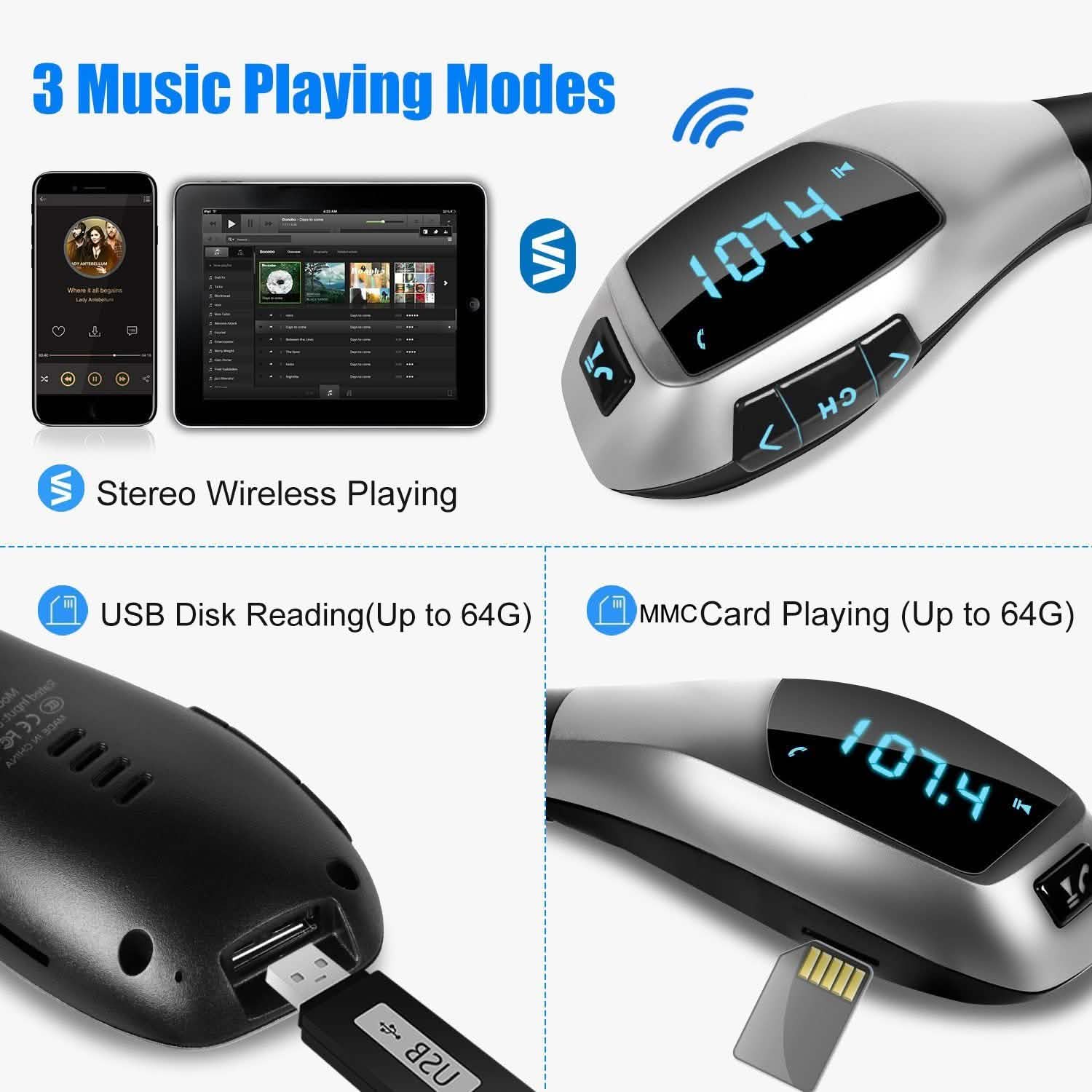 Car FM Wireless Transmitter USB Charge by DailySale