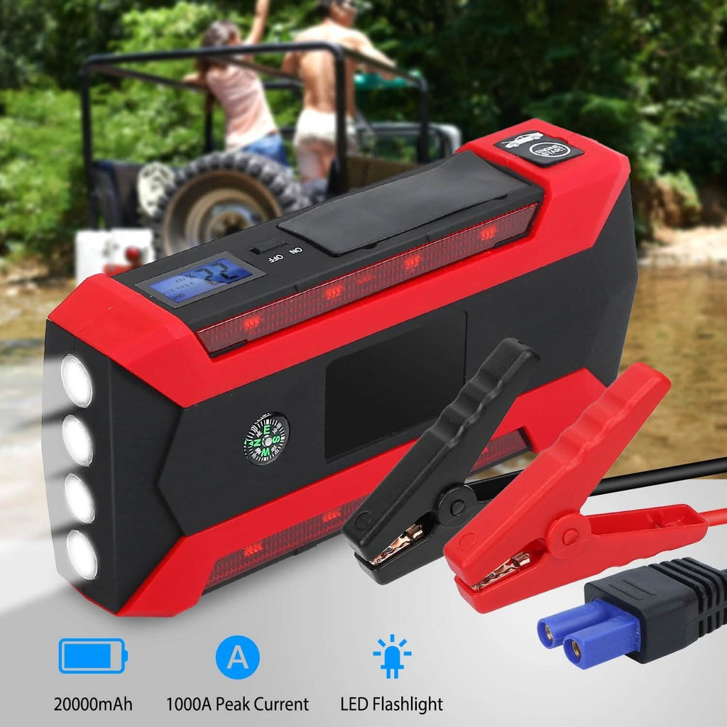 Car Jump Starter Booster with LCD Screen 4 Modes LED Flashlight by DailySale