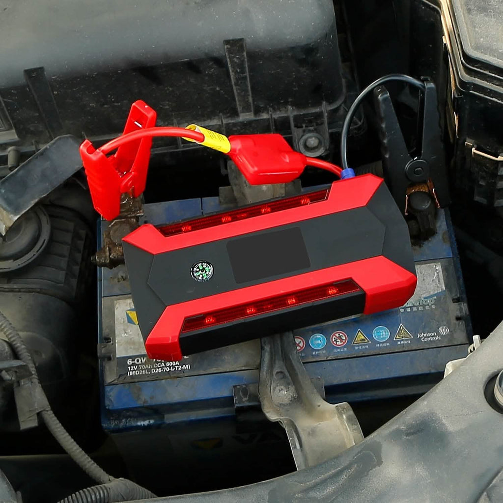 Car Jump Starter Booster with LCD Screen 4 Modes LED Flashlight by DailySale