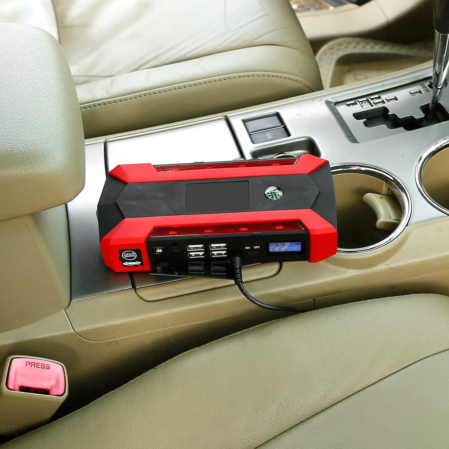 Car Jump Starter Booster with LCD Screen 4 Modes LED Flashlight by DailySale