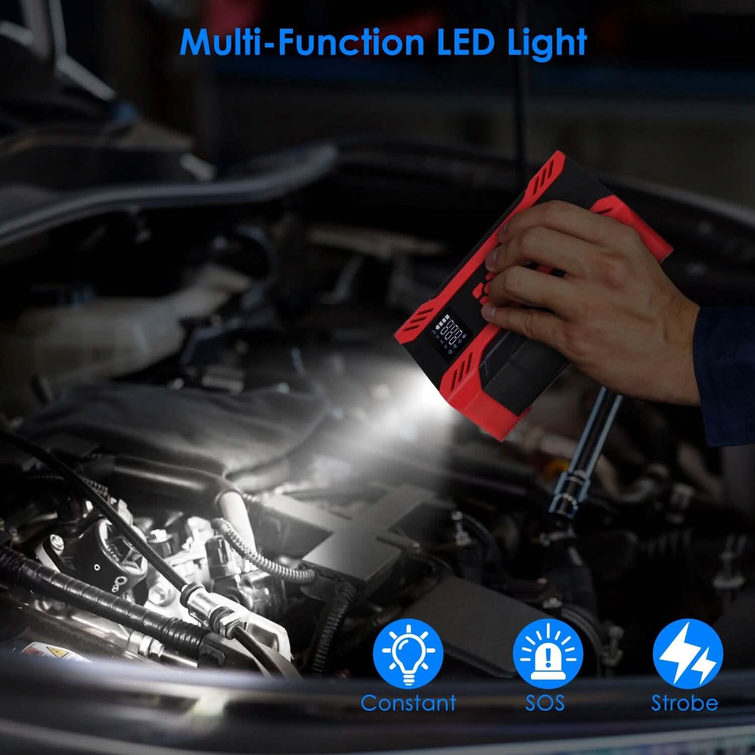 Car Jump Starter with Air Compressor