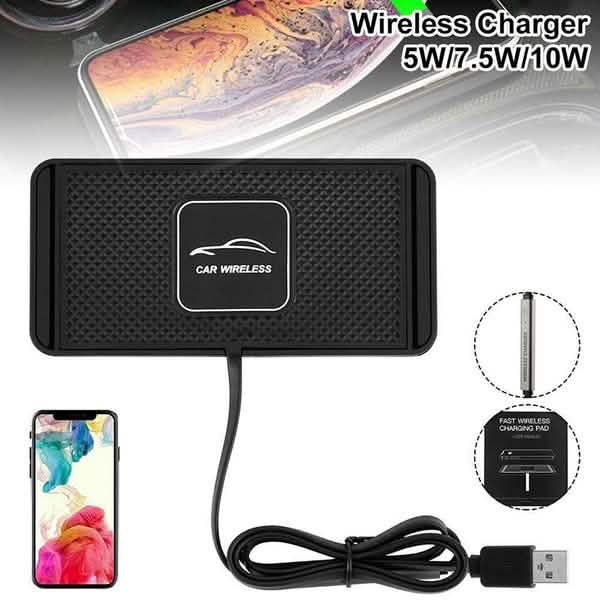Car QI Wireless Phone Charger Non Slip Pad Mat Fast Charging by DailySale