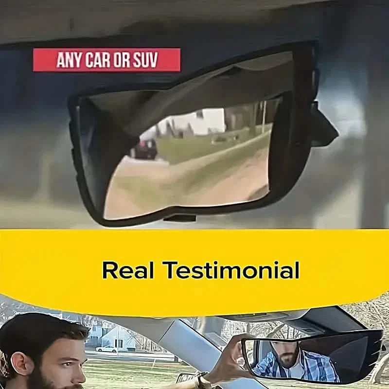 Car Wide Angle Rearview Mirror Curved Interior Large Field Of View Inside Mirror by DailySale
