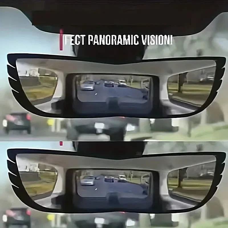 Car Wide Angle Rearview Mirror Curved Interior Large Field Of View Inside Mirror by DailySale