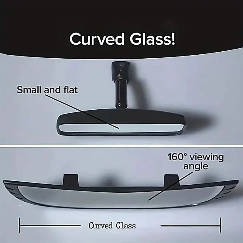 Car Wide Angle Rearview Mirror Curved Interior Large Field Of View Inside Mirror by DailySale