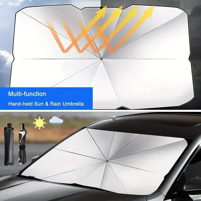 Car Windshield Sun Shade UV Rays and Heat Sun Visor Protector Foldable Reflector Umbrella by DailySale