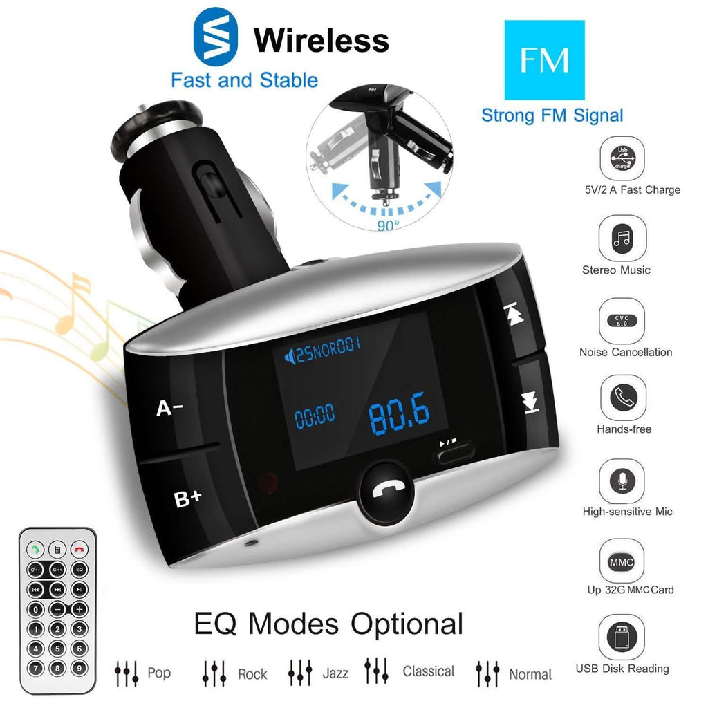 Car Wireless FM Transmitter USB Charger Hands-free Call MP3 Player by DailySale