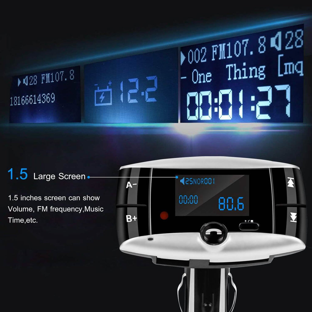 Car Wireless FM Transmitter USB Charger Hands-free Call MP3 Player by DailySale