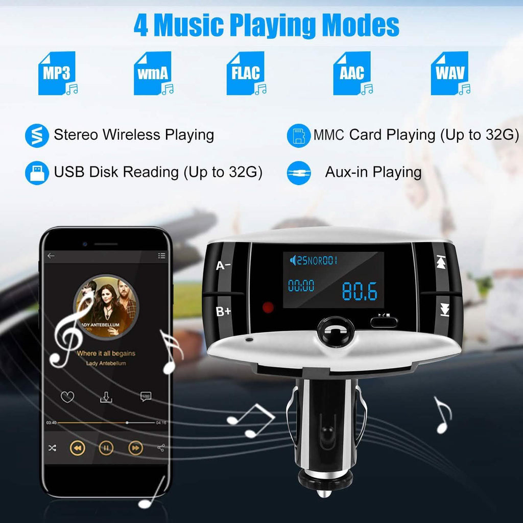 Car Wireless FM Transmitter USB Charger Hands-free Call MP3 Player by DailySale