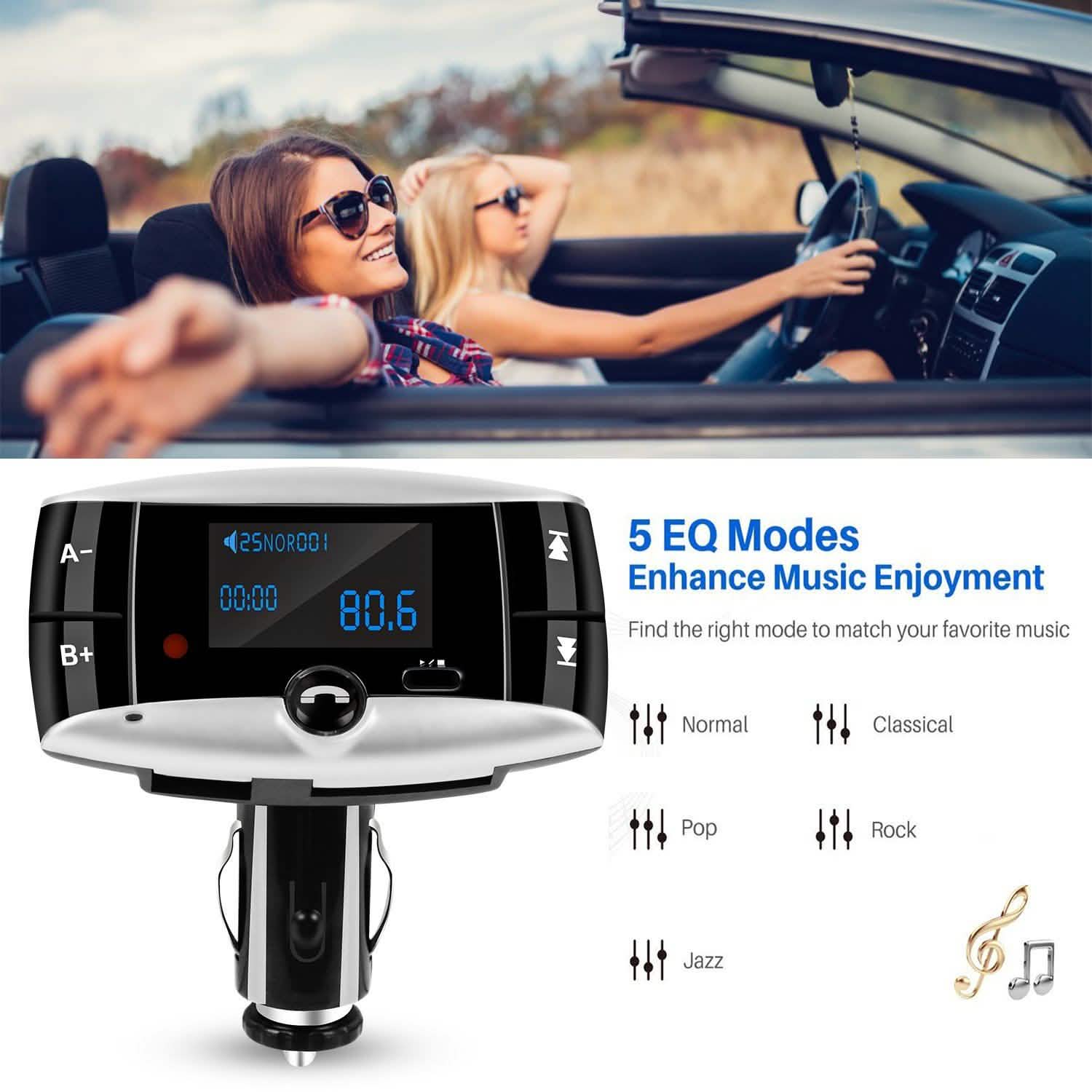 Car Wireless FM Transmitter USB Charger Hands-free Call MP3 Player by DailySale
