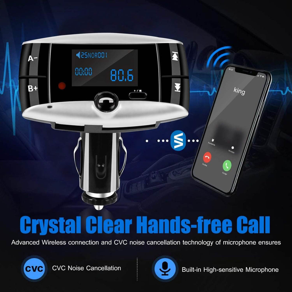 Car Wireless FM Transmitter USB Charger Hands-free Call MP3 Player by DailySale