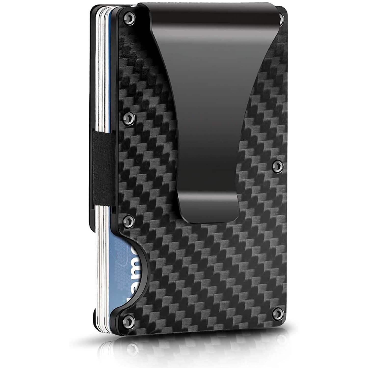 Carbon Fiber Money Clip Wallet with RFID Blocking by DailySale