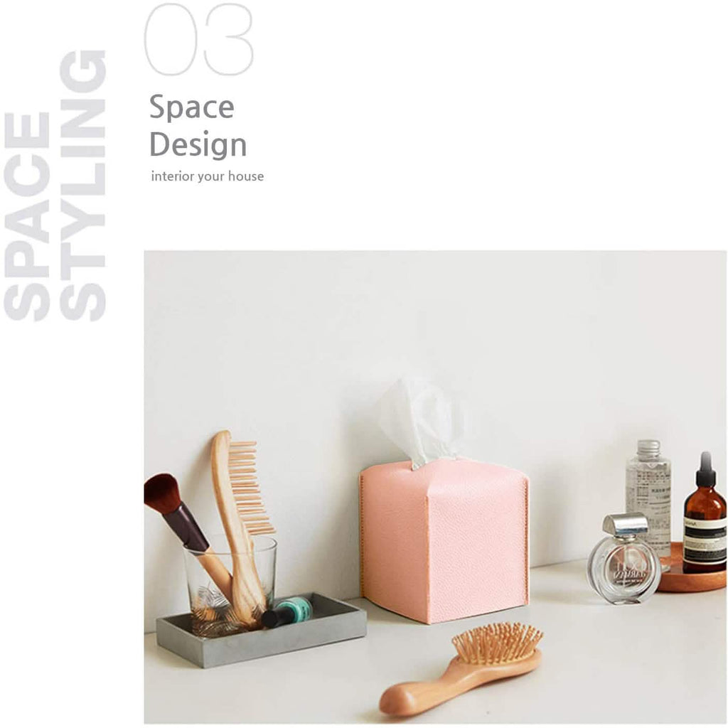 Carrotez Modern PU Leather Square Tissue Box Holder by DailySale