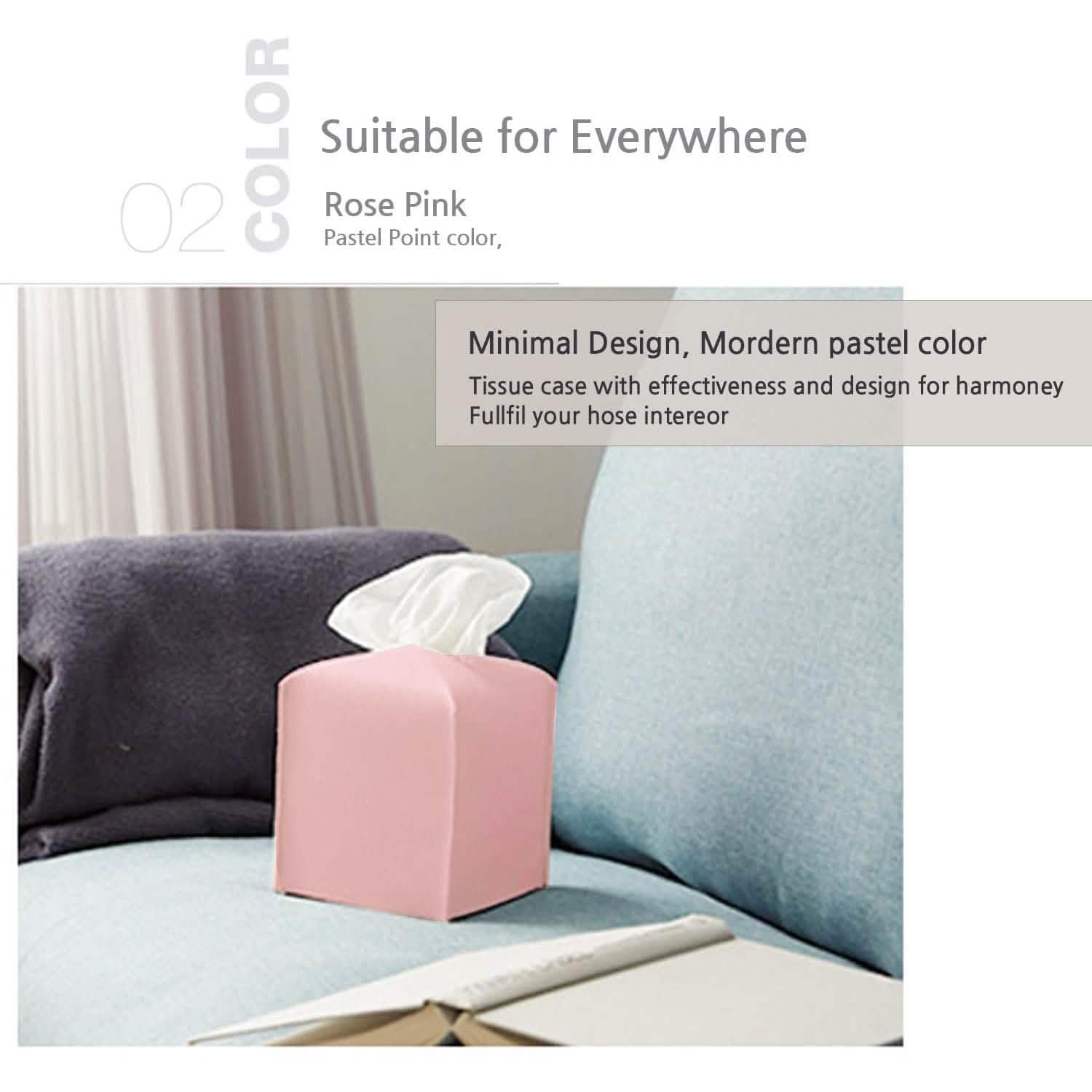 Carrotez Modern PU Leather Square Tissue Box Holder by DailySale