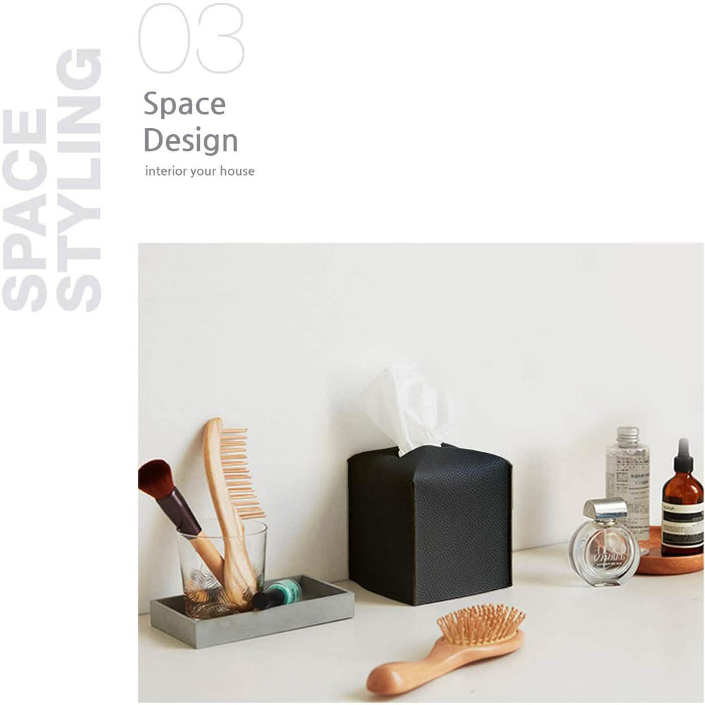 Carrotez Modern PU Leather Square Tissue Box Holder by DailySale