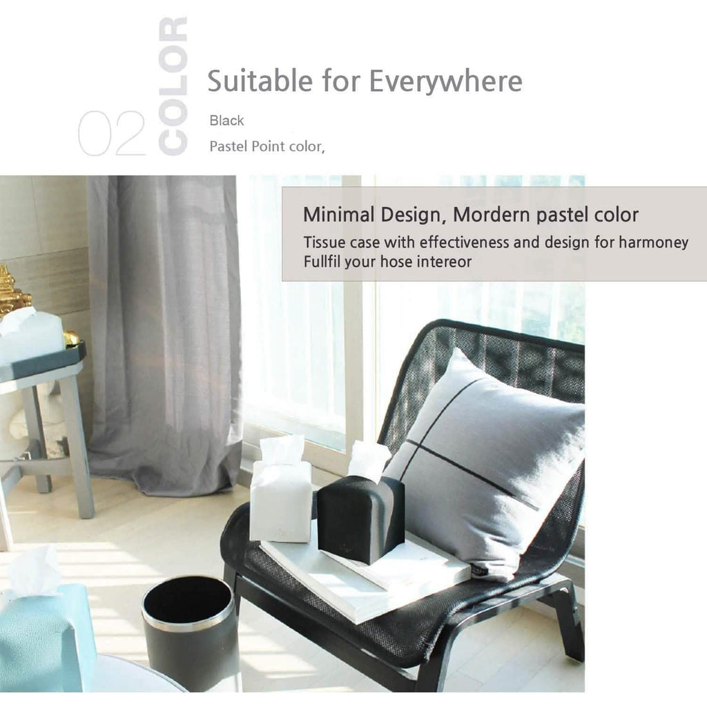 Carrotez Modern PU Leather Square Tissue Box Holder by DailySale