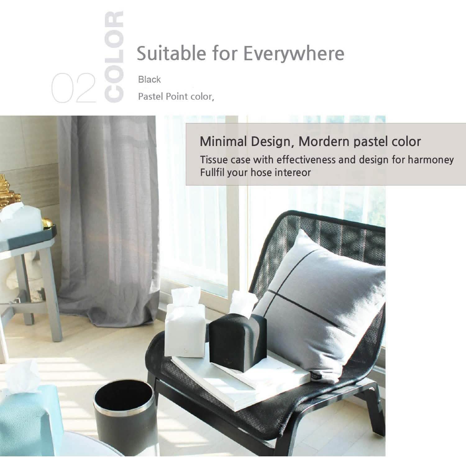 Carrotez Modern PU Leather Square Tissue Box Holder by DailySale