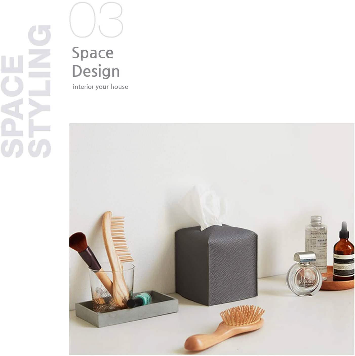 Carrotez Modern PU Leather Square Tissue Box Holder by DailySale