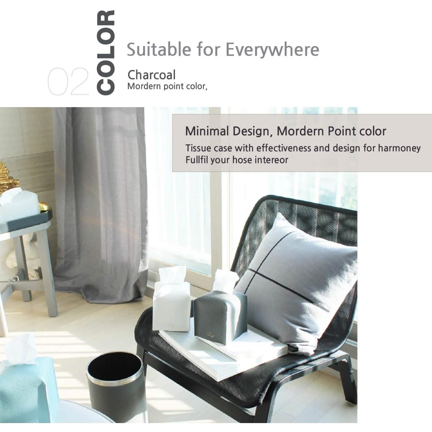 Carrotez Modern PU Leather Square Tissue Box Holder by DailySale