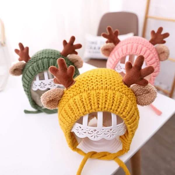 Cartoon Elk Baby Hat Winter Christmas Knitted by DailySale