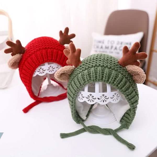 Cartoon Elk Baby Hat Winter Christmas Knitted by DailySale