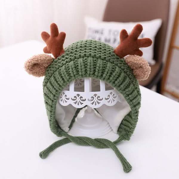 Cartoon Elk Baby Hat Winter Christmas Knitted by DailySale