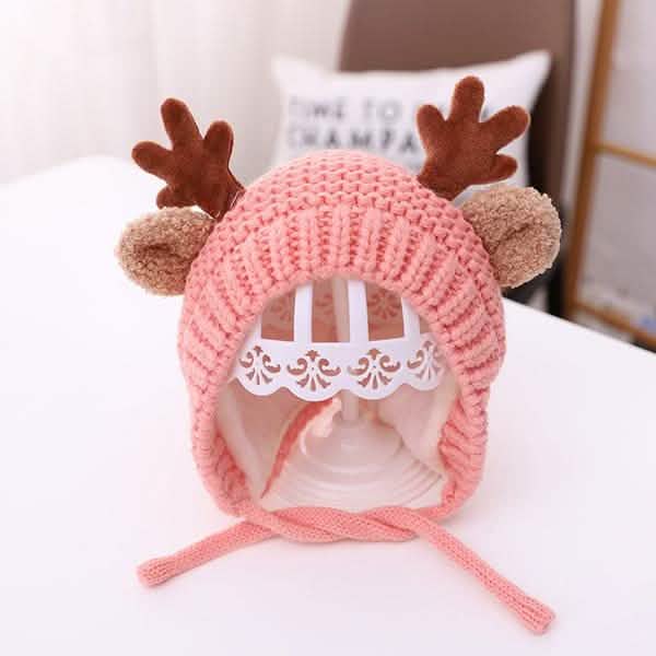 Cartoon Elk Baby Hat Winter Christmas Knitted by DailySale