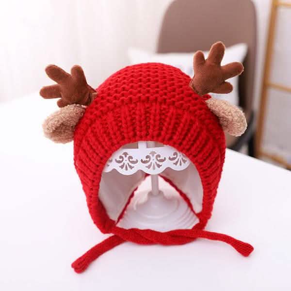 Cartoon Elk Baby Hat Winter Christmas Knitted by DailySale