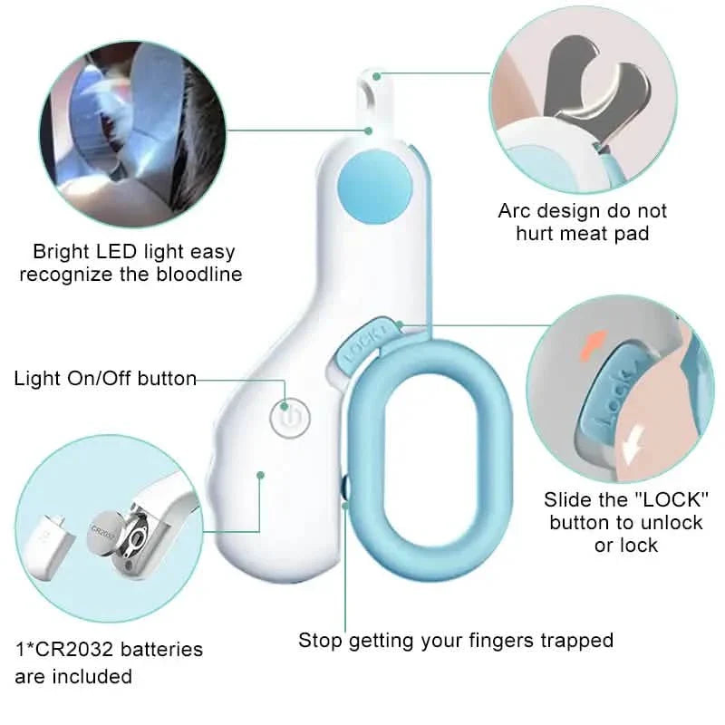 Cat Nail Clipper with LED Light by DailySale