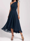Ruched Crisscross A Line Midi Dress
