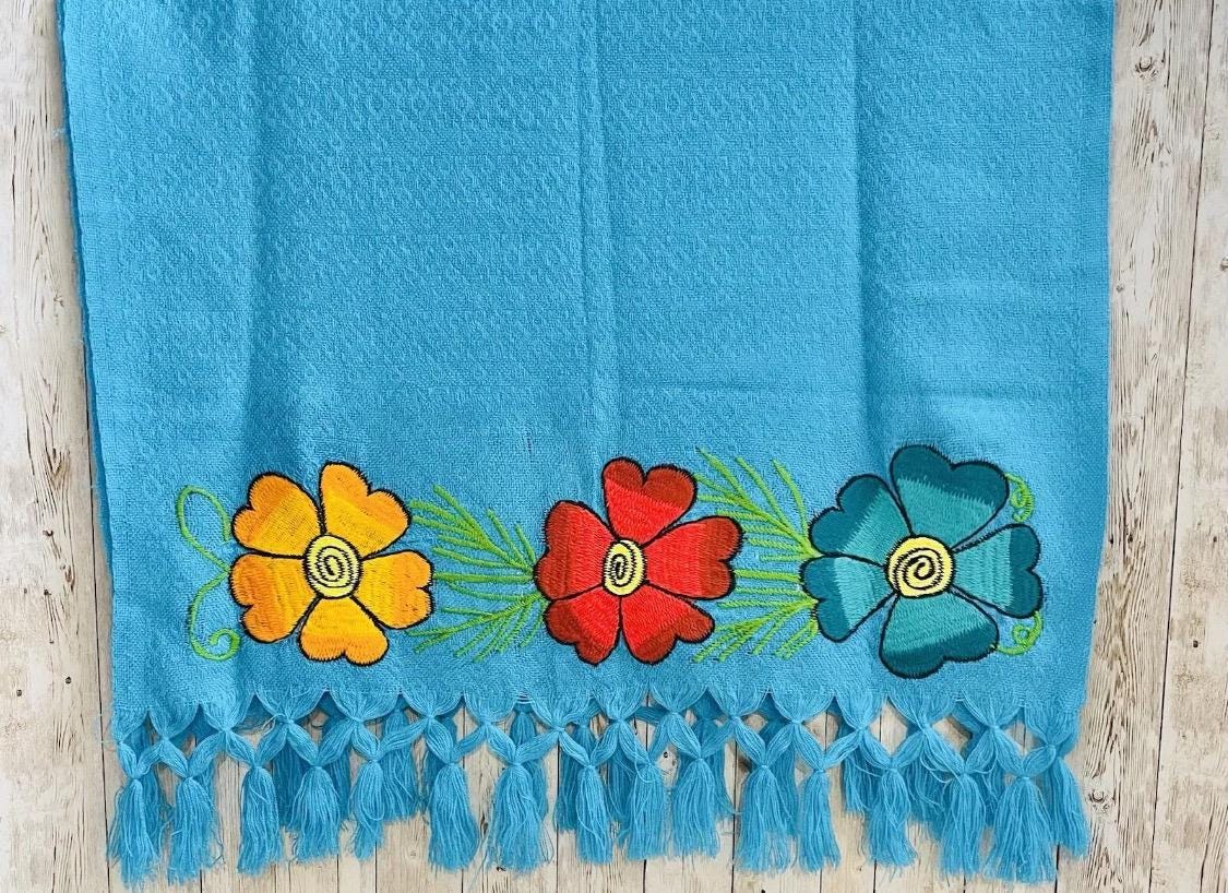 Embroidered Handmade Mexican Shawls Rebosos Bordados by Chica Mexico