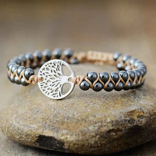 Alloy Braided Natural Stone Bracelet by Be Bliss Boutique