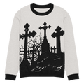 Cemetery Ash Knit Crew Neck Sweater by Goth Cloth Co.