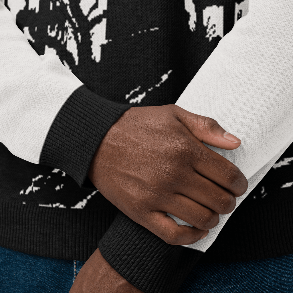 Cemetery Ash Knit Crew Neck Sweater by Goth Cloth Co.