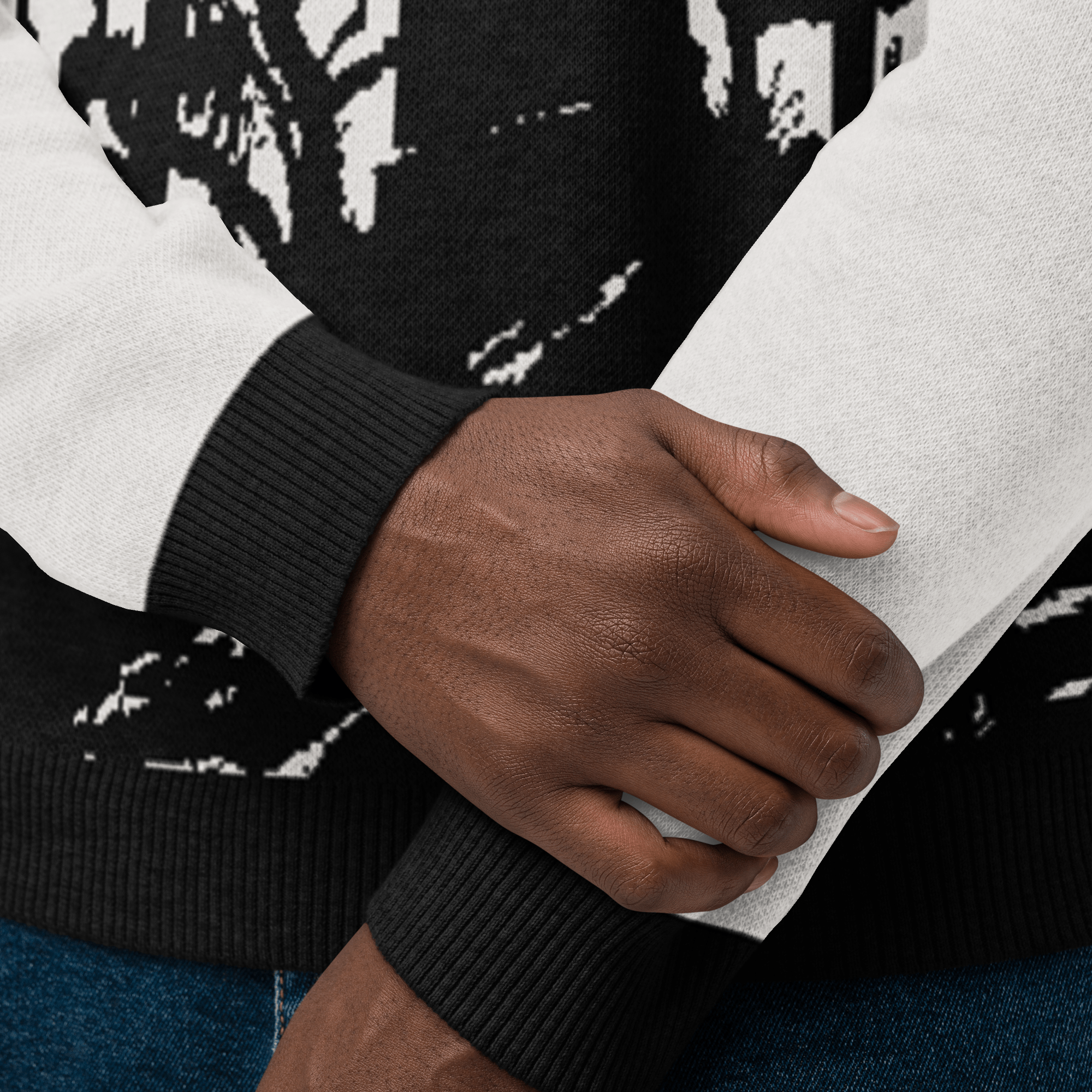 Cemetery Ash Knit Crew Neck Sweater by Goth Cloth Co.