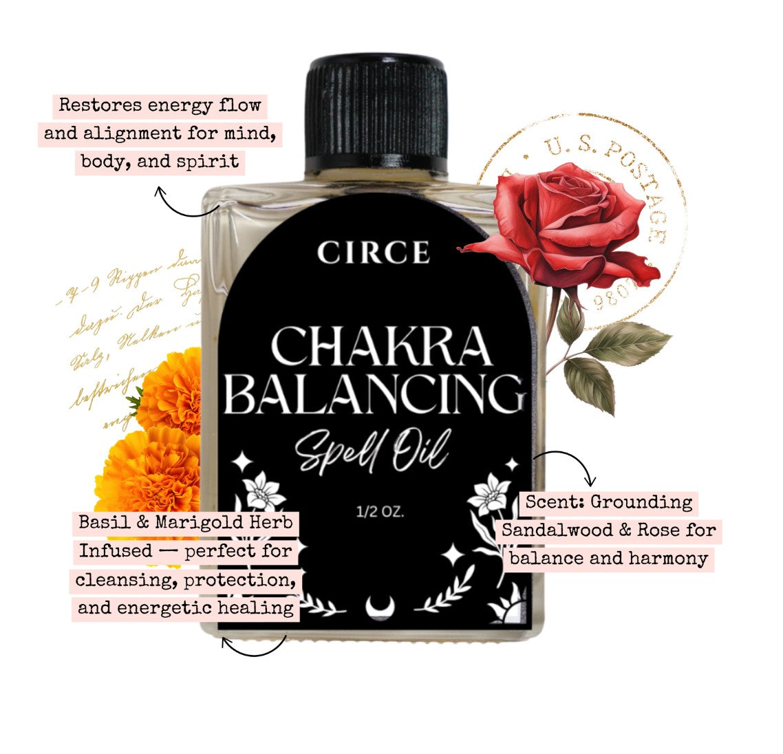 Chakra Balancing Oil — Energy Alignment Ritual by Circe Boutique