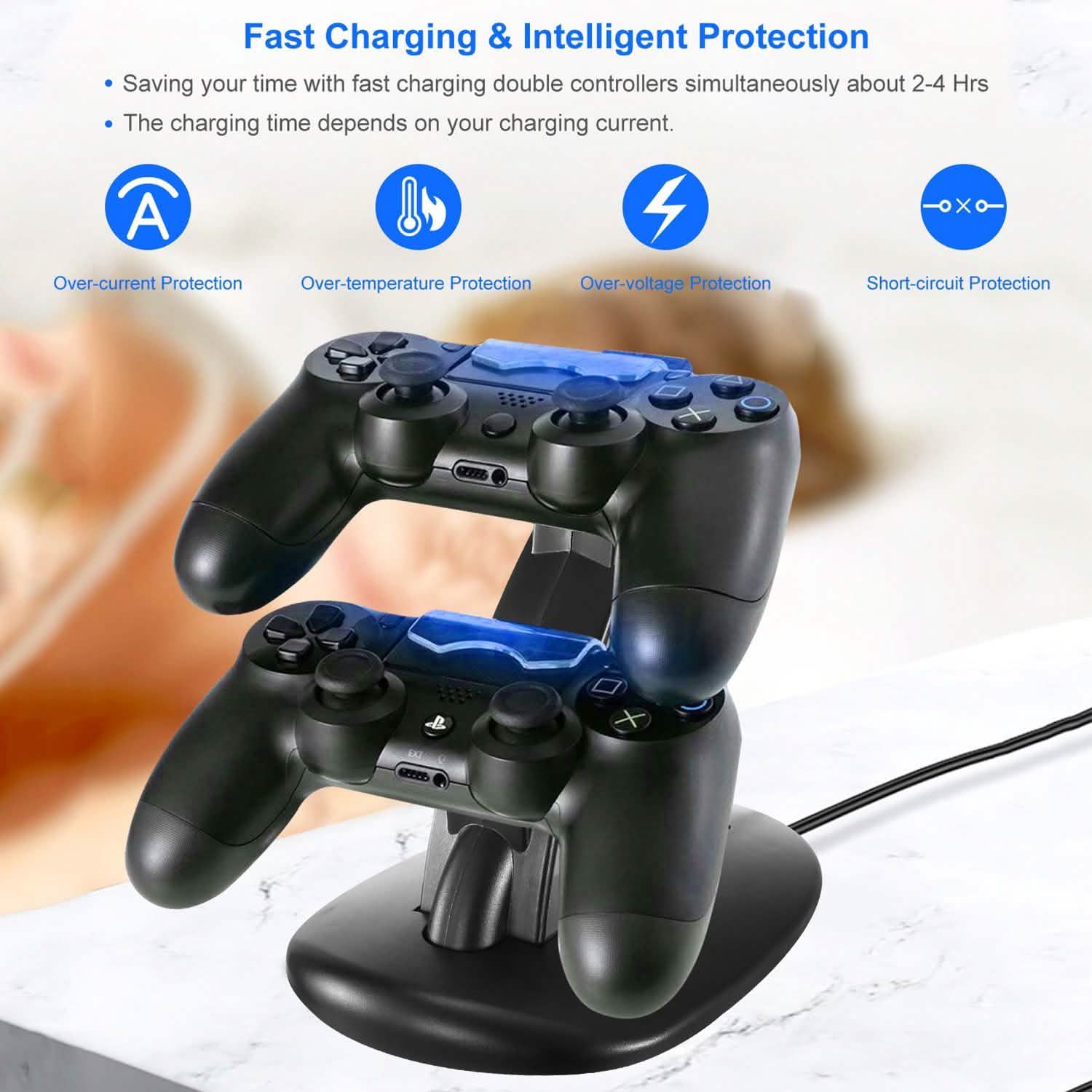 Charging Dock Station Dual Micro USB Stand for PS4 Pro by DailySale