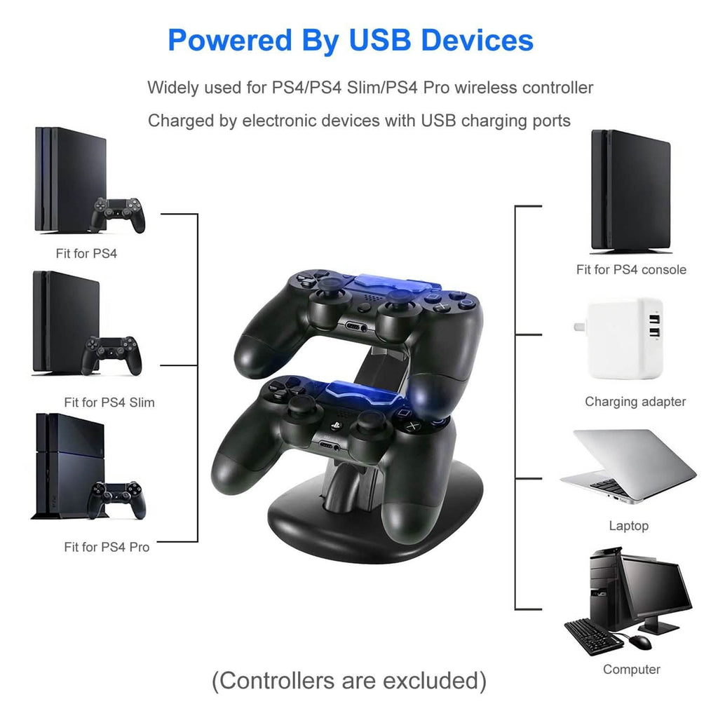 Charging Dock Station Dual Micro USB Stand for PS4 Pro by DailySale