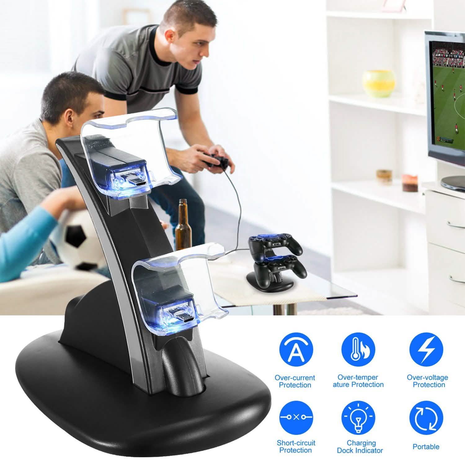 Charging Dock Station Dual Micro USB Stand for PS4 Pro by DailySale