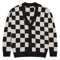 Checkers and Cream Knit Cardigan by Goth Cloth Co.