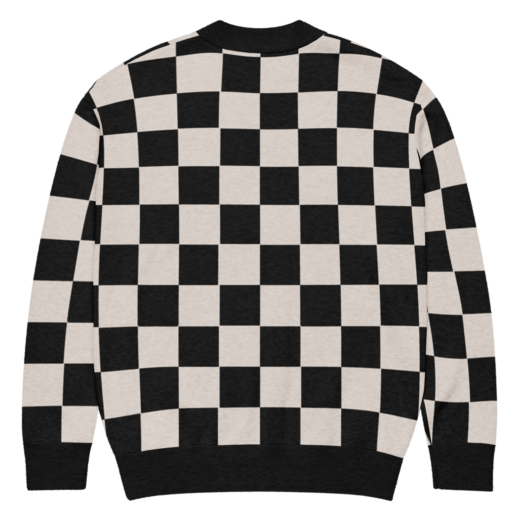 Checkers and Cream Knit Cardigan by Goth Cloth Co.