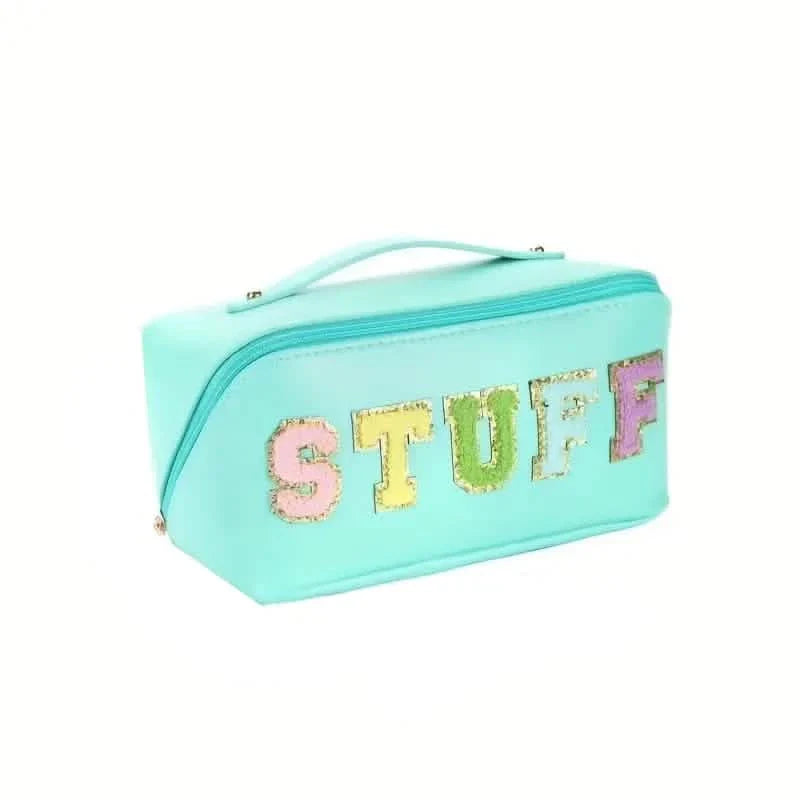 Chenille Letter Patches Cosmetic Bag by DailySale